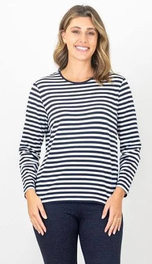 Mono Stripe Jumper | Navy