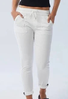 Hope Roll Cuff Jogger | White