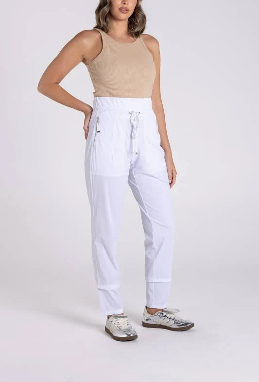 Panelled Pant | White