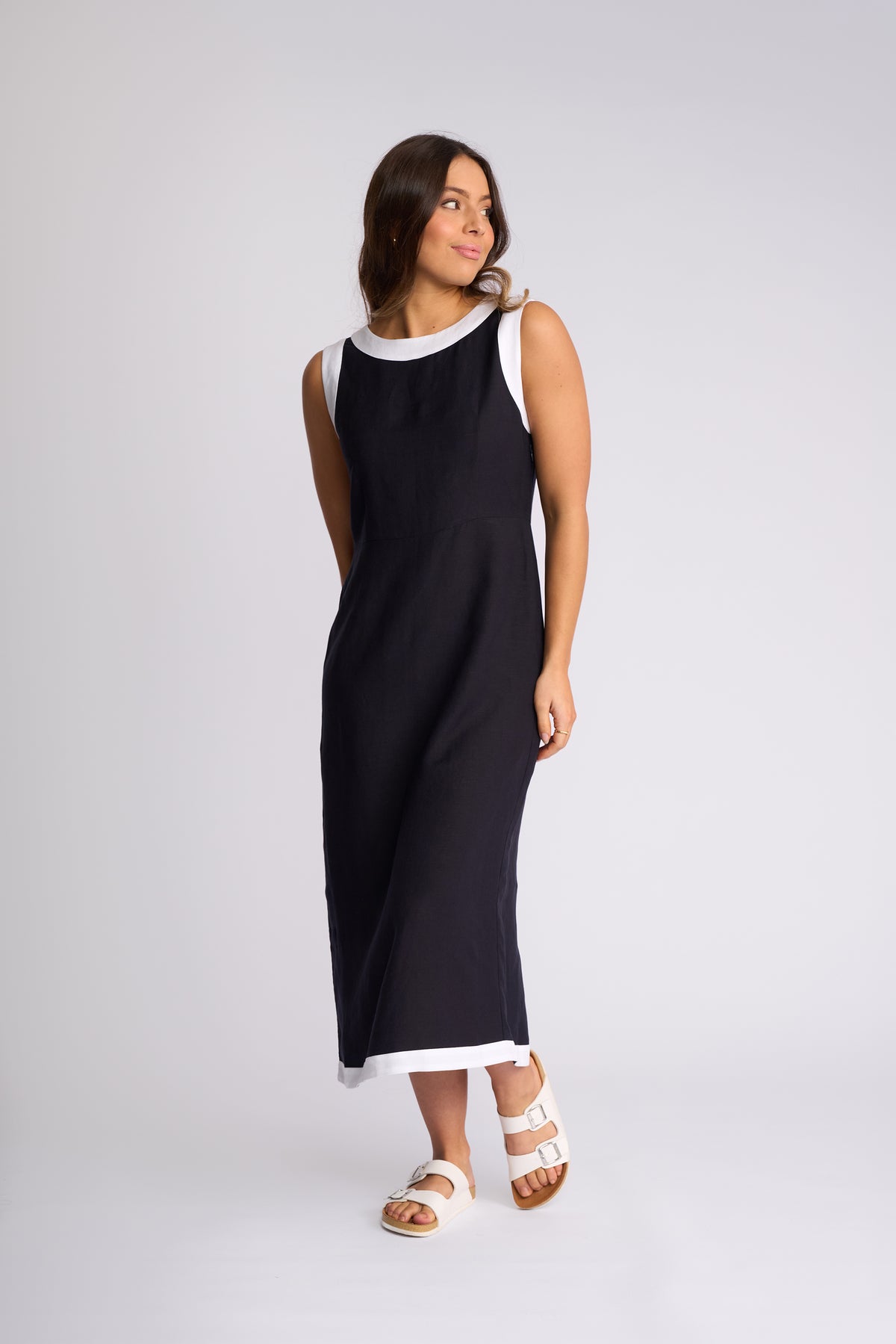 Oak Dress | White trim