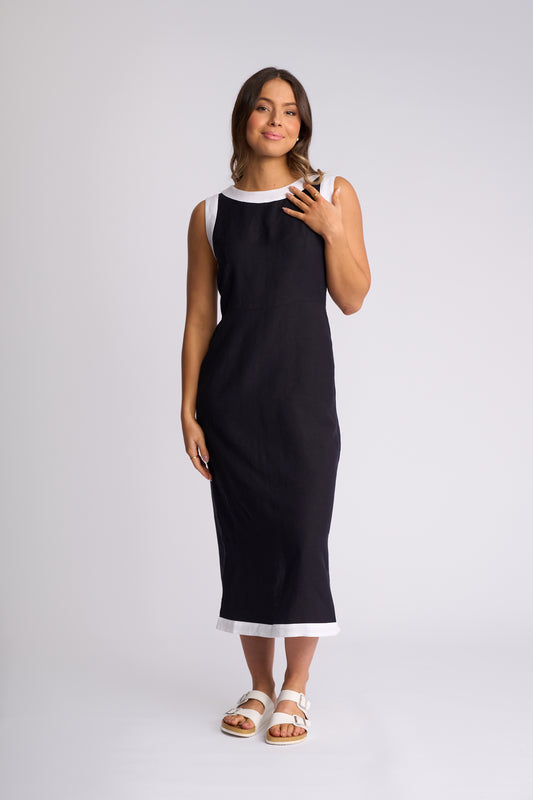 Oak Dress | White trim
