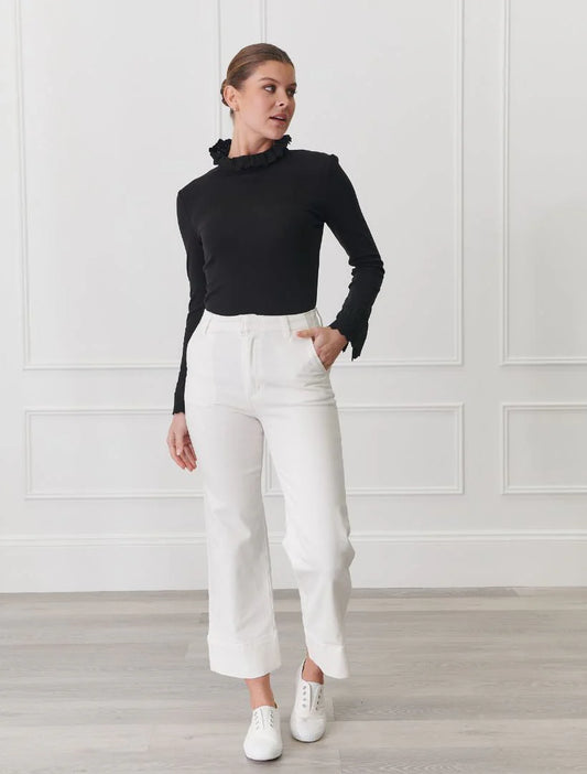 Wanda Denim Pant | White