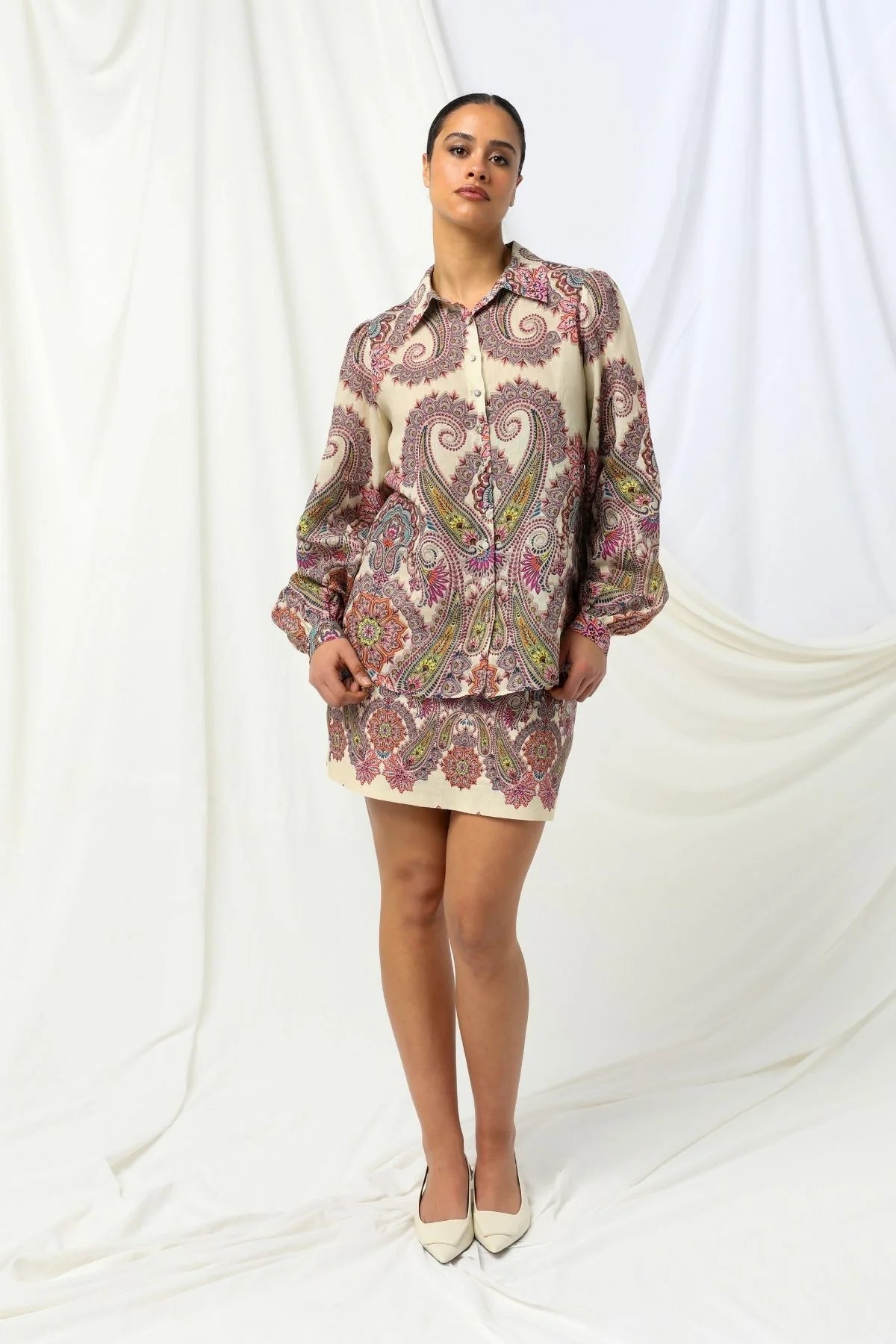 Giselle Blouse | Border Paisley