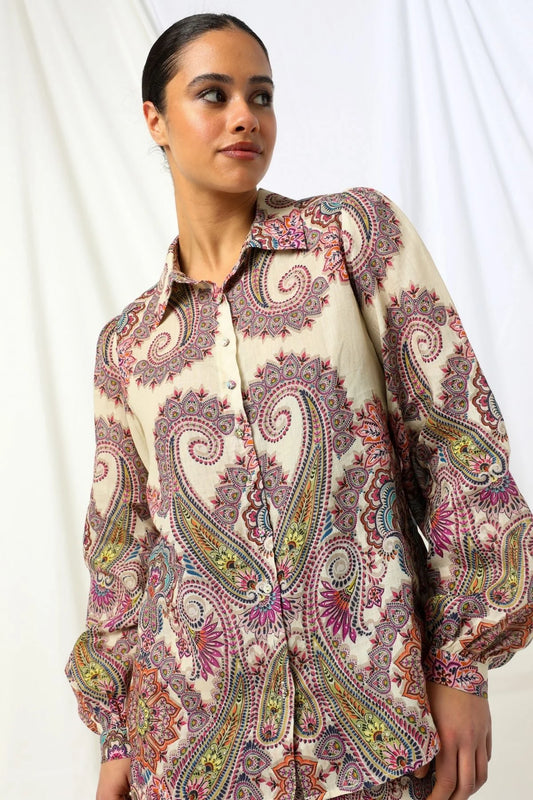 Giselle Blouse | Border Paisley