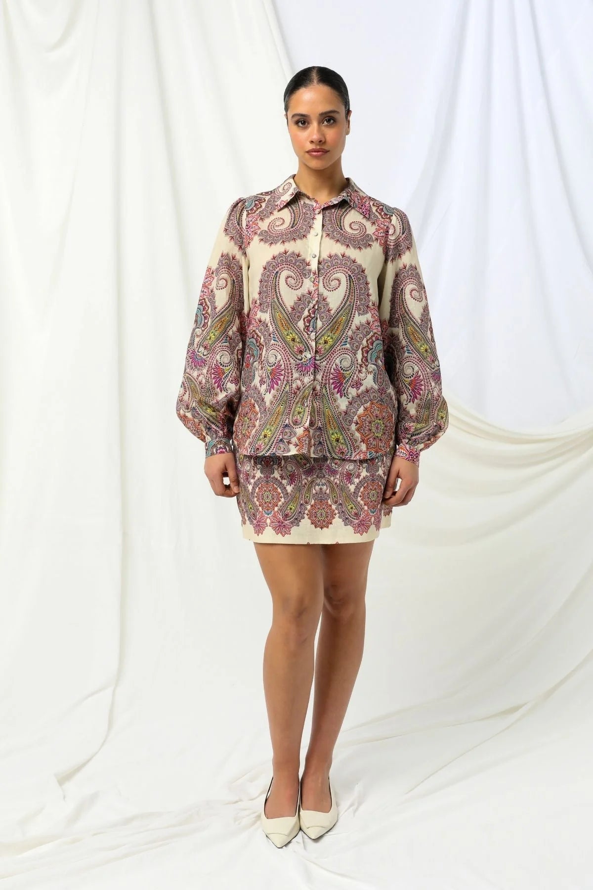 Giselle Blouse | Border Paisley