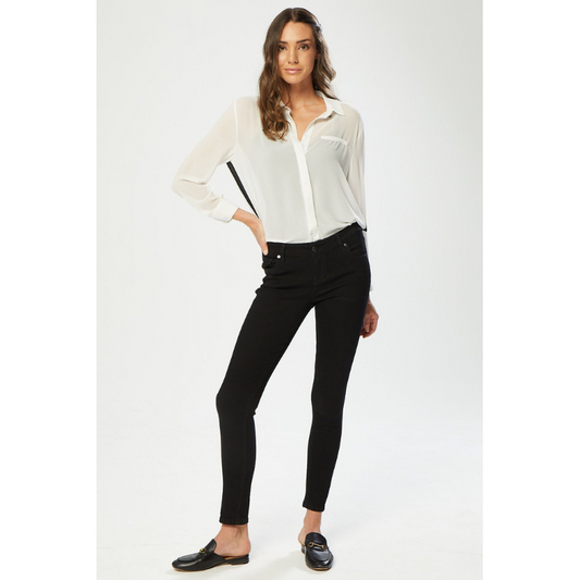 Olney NR Velvet Taper Jeans | Black-New London Jeans-Shop 12 Bendigo