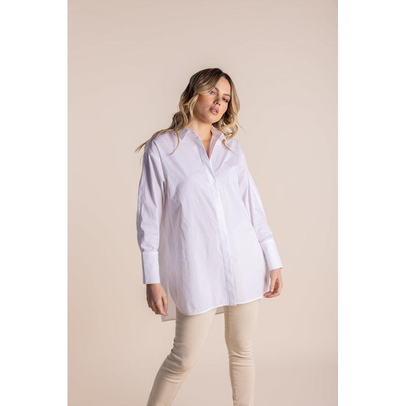 Poplin Shirt | White-Two T's-Shop 12 Bendigo
